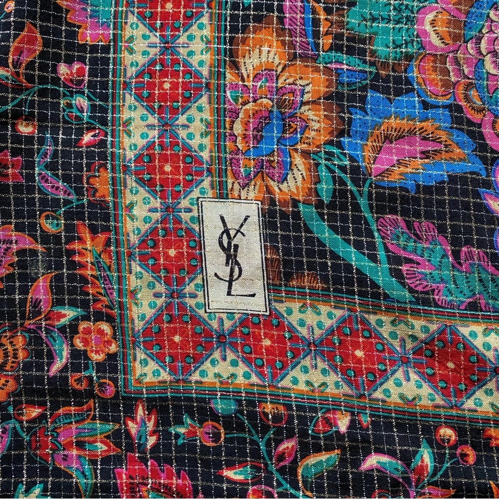 YSL Floral Patterned Shawl